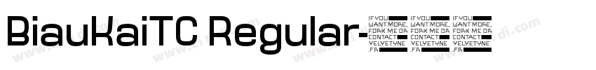 BiauKaiTC Regular字体转换